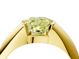 Yellow gold Fancy Yellow Cushion  Solitaire Tension Set Diamond Ring_24