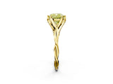 Yellow gold Fancy Yellow Cushion  Solitaire Twist Band Six-Prong Setting 3