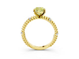 Yellow gold Fancy Yellow Cushion  Solitaire Twisted Band Prong Set Engagement Ring_64