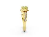 Yellow gold Fancy Yellow Cushion  Solitaire Twisted Band with Prong Setting_5