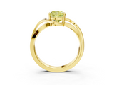Yellow gold Fancy Yellow Cushion  Solitaire Twisted Band with Prong Setting_6