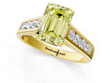 Yellow gold Fancy Yellow Emerald  Brilliant Channel-Set Solitaire Ring with Four-Prong Setting_20
