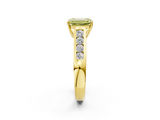 Yellow gold Fancy Yellow Emerald  Brilliant Channel-Set Solitaire Ring with Four-Prong Setting_21
