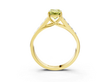 Yellow gold Fancy Yellow Emerald  Brilliant Channel-Set Solitaire Ring with Four-Prong Setting_22