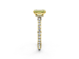 Yellow gold Fancy Yellow Emerald  Brilliant Pavé Band Solitaire with Four-Prong Setting_61