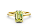 Yellow gold Fancy Yellow Emerald  Brilliant Solitaire Engagement Ring with Six-Prong Setting and Classic Band_20