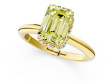 Yellow gold Fancy Yellow Emerald  Brilliant Solitaire Engagement Ring with Six-Prong Setting and Classic Band_21