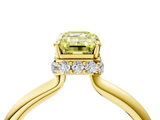Yellow gold Fancy Yellow Emerald  Brilliant Solitaire Engagement Ring with Six-Prong Setting and Classic Band_24