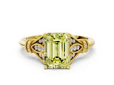 Yellow gold Fancy Yellow Emerald  Brilliant Solitaire with Pave Band and Four-Prong Setting_20