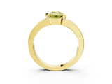 Yellow gold Fancy Yellow Emerald Cut Brilliant Channel-Set Diamond Ring with Bezel Prong Setting_3