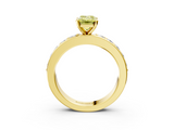 Yellow gold Fancy Yellow Emerald  Cut Channel Set Diamond Engagement Ring with Four-Prong Setting_246
