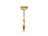 Yellow gold Fancy Yellow Emerald  Cut Channel Set Solitaire Engagement Ring with Four-Prong Setting_157