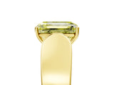 Yellow gold Fancy Yellow Emerald Cut Cut Diamond Channel Set Solitaire Ring with Four-Prong Setting_5