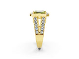 Yellow gold Fancy Yellow Emerald Cut Cut Halo Split Shank Prong Set Ring_2