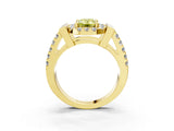 Yellow gold Fancy Yellow Emerald Cut Cut Halo Split Shank Prong Set Ring_3