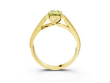 Yellow gold Fancy Yellow Emerald Cut Cut Pave Split Shank Engagement Ring with Four-Prong Setting_3