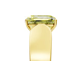 Yellow gold Fancy Yellow Emerald Cut Diamond Channel Set Solitaire Ring with Four-Prong Setting_41