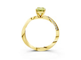 Yellow gold Fancy Yellow Emerald Cut Diamond Engagement Ring with Side Stone Accents and Four-Prong Setting_15