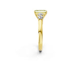 Yellow gold Fancy Yellow Emerald  Cut Diamond Five-Stone Prong Set White Gold Ring_34