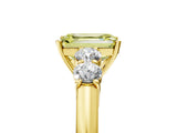 Yellow gold Fancy Yellow Emerald  Cut Diamond Five-Stone Prong Set White Gold Ring_37