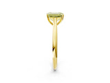Yellow gold Fancy Yellow Emerald Cut Diamond Solitaire Engagement Ring with Cathedral Setting and Four-Prong Mount_26