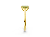 Yellow gold Fancy Yellow Emerald Cut Diamond Solitaire Engagement Ring with Cathedral Setting and Four-Prong Mount_32
