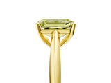 Yellow gold Fancy Yellow Emerald Cut Diamond Solitaire Engagement Ring with Cathedral Setting and Four-Prong Mount_35