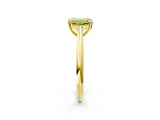 Yellow gold Fancy Yellow Emerald Cut Diamond Solitaire Engagement Ring with Cathedral Setting and Four-Prong Mount_80