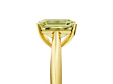 Yellow gold Fancy Yellow Emerald Cut Diamond Solitaire Engagement Ring with Cathedral Setting and Four-Prong Mount_83