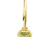 Yellow gold Fancy Yellow Emerald Cut Diamond Solitaire Engagement Ring with Classic Band and Four-Prong Setting_12