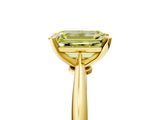 Yellow gold Fancy Yellow Emerald Cut Diamond Solitaire Engagement Ring with Classic Band and Four-Prong Setting_17