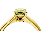 Yellow gold Fancy Yellow Emerald Cut Diamond Solitaire Engagement Ring with Classic Band and Four-Prong Setting_40