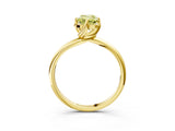 Yellow gold Fancy Yellow Emerald Cut Diamond Solitaire Engagement Ring with Four-Prong Setting and Classic Band_23