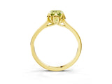 Yellow gold Fancy Yellow Emerald Cut Diamond Solitaire Ring with Flower Prong Setting and Classic Band_39