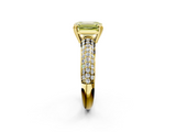 Yellow gold Fancy Yellow Emerald  Cut Pave Diamond Engagement Ring with Channel Set Band and Four-Prong Setting_22