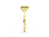 Yellow gold Fancy Yellow Emerald Cut Solitaire Diamond Ring with Six-Prong Setting and Classic Band_14