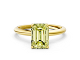 Yellow gold Fancy Yellow Emerald  Cut Solitaire Engagement Ring with Four-Prong Setting and Classic Band_20