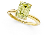 Yellow gold Fancy Yellow Emerald  Cut Solitaire Engagement Ring with Four-Prong Setting and Classic Band_21
