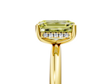 Yellow gold Fancy Yellow Emerald  Cut Solitaire Engagement Ring with Four-Prong Setting and Classic Band_25