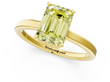 Yellow gold Fancy Yellow Emerald  Cut Solitaire Engagement Ring with Four-Prong Setting on a Classic Band_15