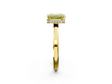 Yellow gold Fancy Yellow Emerald  Cut Solitaire Engagement Ring with Four-Prong Setting on a Classic Band_16