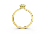 Yellow gold Fancy Yellow Emerald  Cut Solitaire Engagement Ring with Four-Prong Setting on a Classic Band_17