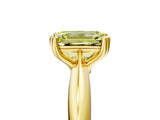 Yellow gold Fancy Yellow Emerald  Cut Solitaire Engagement Ring with Tapered Band and Four-Prong Setting
