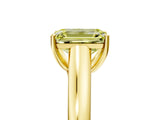 Yellow gold Fancy Yellow Emerald Cut Solitaire Engagement Ring with Tapered Band and Four-Prong Setting_8