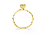 Yellow gold Fancy Yellow Emerald  Cut Solitaire Engagement Ring with Thin Band and Four-Prong Setting_6