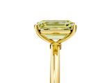Yellow gold Fancy Yellow Emerald  Cut Solitaire Engagement Ring with Thin Band and Four-Prong Setting_8