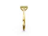 Yellow gold Fancy Yellow Emerald  Cut Solitaire Ring with Cathedral Band and Four-Prong Setting_71
