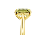 Yellow gold Fancy Yellow Emerald  Cut Solitaire Ring with Cathedral Band and Four-Prong Setting_74