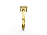 Yellow gold Fancy Yellow Emerald  Cut Solitaire Ring with Four-Prong Setting and Classic Band_60