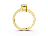 Yellow gold Fancy Yellow Emerald  Cut Solitaire Ring with Four-Prong Setting and Classic Band_61